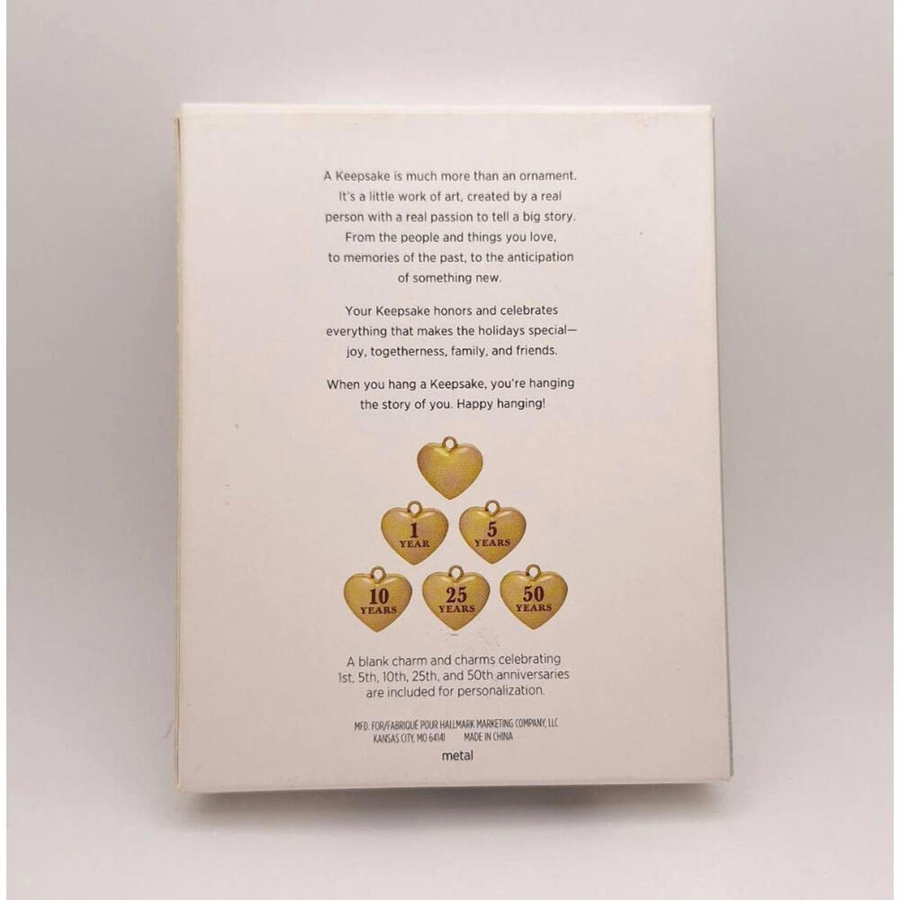 Hallmark Keepsake Our Anniversary You & Me Ornament 2019 Metal 7pc Charms Xmas - Picture 8 of 9
